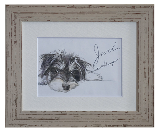 ペットの肖像画額入り